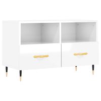 The Living Store TV-meubel Modern - TV-meubel - 80x36x50 cm - Wit hoogglans - thumbnail