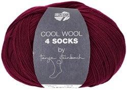 Lana Grossa Cool Wool 4 Socks Uni 7716 Bordeaux