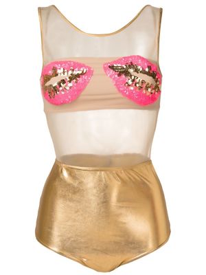 Brigitte maillot de bain Carnaval/Festival - Or