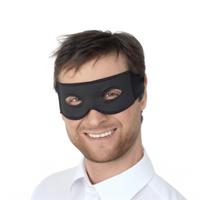 Oogmasker - zwart - volwassenen en kinderen - boevenmasker - verkleedaccessoires