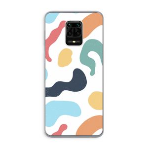 Memphis Shapes Blue: Xiaomi Redmi Note 9 Pro Transparant Hoesje