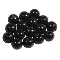 Hobby kralen - hout - D10 mm - 52x stuks - zwart - DIY sieraden maken - Kralen rijgen