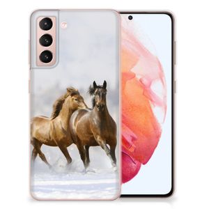 Samsung Galaxy S21 TPU Hoesje Paarden