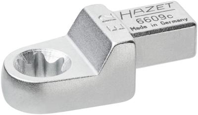 HAZET Insteekringsleutel 6609C-E12 · 9 x 12 mm insteekvierkant massief · Buiten-TORX®-profiel · SW E12