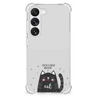 Samsung Galaxy S23 Stevig | Bumper Hoesje | Cat Good Day