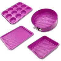 Set van 4 mallen - FACKELMANN - Tasty Pâtisserie - 23 tot 38 cm - Fuchsia