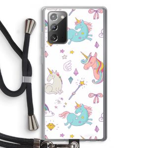 Fantasiewereld: Samsung Galaxy Note 20 / Note 20 5G Transparant Hoesje met koord