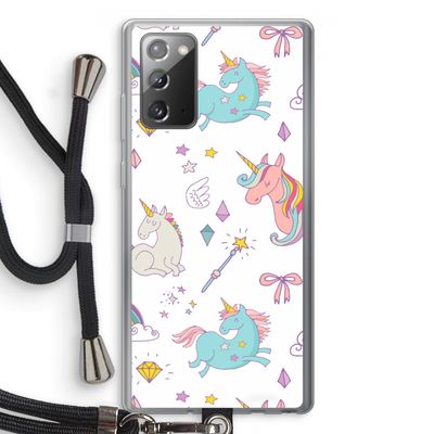 Fantasiewereld: Samsung Galaxy Note 20 / Note 20 5G Transparant Hoesje met koord