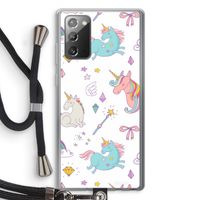 Fantasiewereld: Samsung Galaxy Note 20 / Note 20 5G Transparant Hoesje met koord
