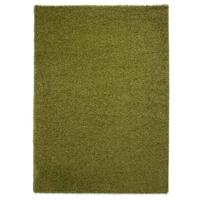 Tapeso Hoogpolig vloerkleed shaggy Trend effen - groen - 100x200 cm