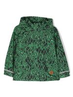 Mini Rodini imperméable Edelweiss à imprimé léopard - Vert