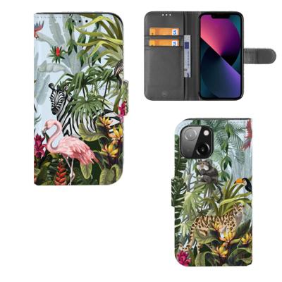 Telefoonhoesje | Met pasjeshouder | voor iPhone 13 Mini Jungle