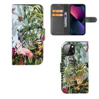 Telefoonhoesje | Met pasjeshouder | voor iPhone 13 Mini Jungle