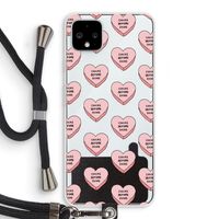 Chicks before dicks: Pixel 4 XL Transparant Hoesje met koord