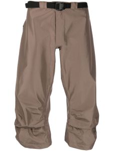 GR10K pantalon court en coton à boucle - Marron