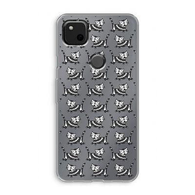 Zwarte poes: Google Pixel 4a Transparant Hoesje