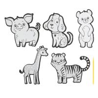 Creative Craft Group Kraskunst stickers - dieren, 6dlg.