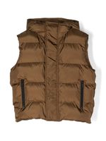 DSQUARED2 KIDS gilet matelassé à capuche - Marron