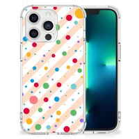 Apple iPhone 13 Pro Doorzichtige Silicone Hoesje Dots - thumbnail