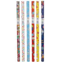 Urban Living Rollen inpakpapier/cadeaupapier - 6x stuks - verjaardag - 200 x 70 cm - papier