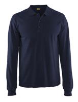 Blåkläder Poloshirt lange mouw 33881050 | Marineblauw | Maat 4XL - 7330509482049