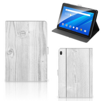 Lenovo Tab E10 Tablet Book Cover White Wood - thumbnail