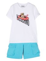 Moschino Kids ensemble haut-short à imprimé Teddy Bear - Blanc - thumbnail