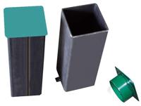 SET OF LIDDED CANS FOR SQUARE METAL POLES