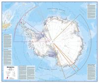 Wandkaart - Magneetbord Antarctica - Zuidpool 120 x 100 cm | Maps International - thumbnail
