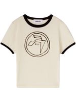 AMBUSH t-shirt en coton biologique à imprimé mains - Tons neutres