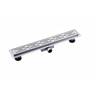 Fortifura Galeria douchegoot - 200cm - met rooster - met vloerflens - Geborsteld RVS PVD (RVS) YZ-A60-Basic-drain
