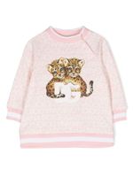 Dolce & Gabbana Kids sweat à logo imprimé - Rose - thumbnail