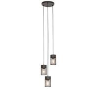 QAZQA Industriële hanglamp zwart 3-lichts - Jim