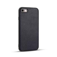 Voor iPhone 8/7 Litchi PU lederen anti-Falling TPU beschermhoes (donkerblauw)