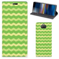 Sony Xperia 10 | Hoesje met Magneet | Waves Green