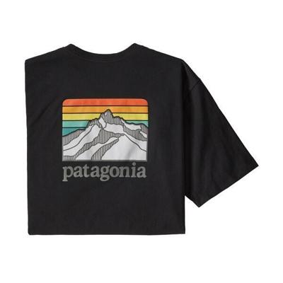 Patagonia Line Logo Ridge Pocket Responsibili Shirt T-Shirt Heren BLACK S