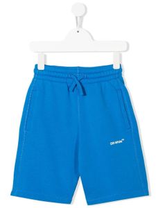 Off-White Kids short de sport à logo imprimé - Bleu