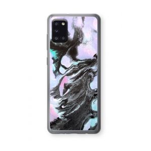 Pastel zwart: Samsung Galaxy A31 Transparant Hoesje