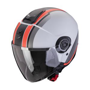 SCORPION EXO-City II Vel Mat, Jethelm of scooter helm, Grijs-Rood