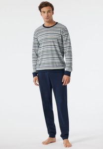 Schiesser Schiesser Pyjama Long grey melange 178102 56/XXL