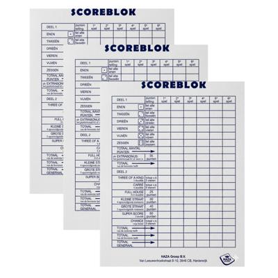 Sigel scoreblok Yahtzee 250 vellen - 3x - Dobbelspellen - Familiespelletjes