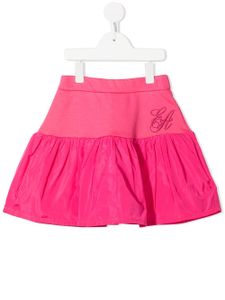 Emporio Armani Kids minijupe évasée à logo brodé - Rose