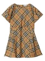 Burberry Kids robe courte plissée à carreaux - Tons neutres