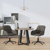 Eetkamerstoelen draaibaar 2 st fluweel donkergrijs