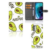Motorola Moto G51 5G Leuk Hoesje Avocado Singing | Portemonnee hoesje