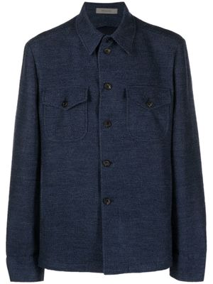 Corneliani polo en jersey à manches longues - Bleu