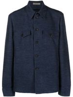 Corneliani polo en jersey à manches longues - Bleu