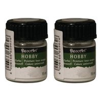 2x Witte acrylverf/allesverf potjes 15 ml hobby/knutselmateriaal