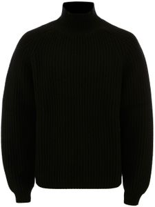 JW Anderson pull en maille épaisse à patch logo - Noir