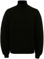 JW Anderson pull en maille épaisse à patch logo - Noir - thumbnail